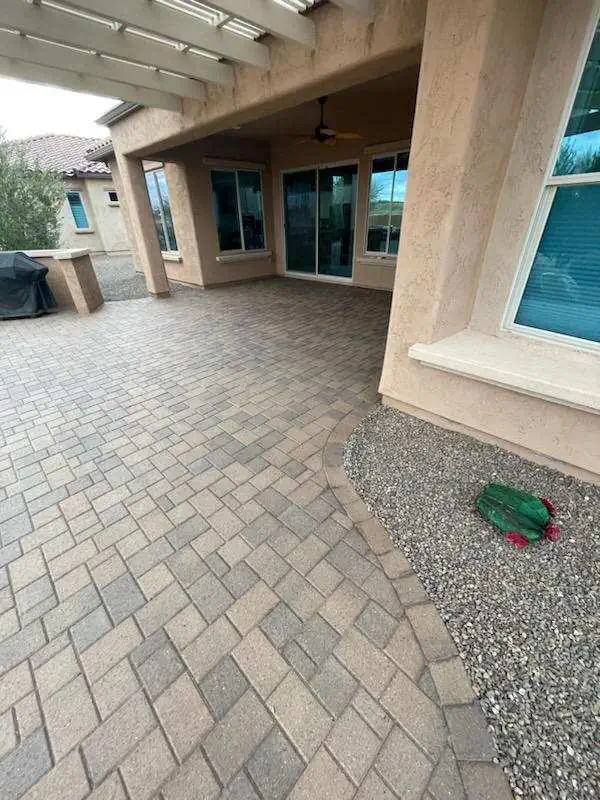 Before and after power washing