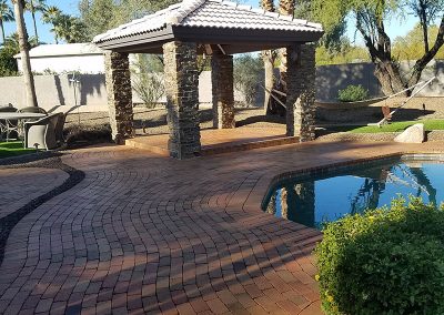 Patio pavers after professional sealing service