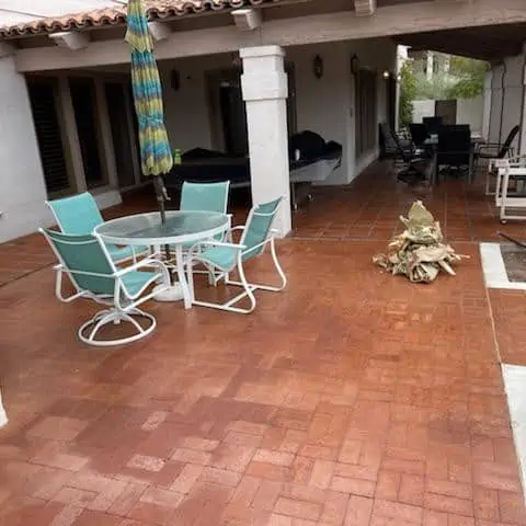 Restored pavers after professional cleaning