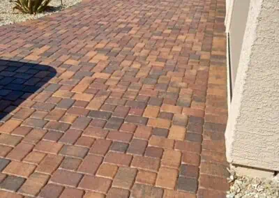 Paver sealing project in Surprise, AZ showing restored pavers
